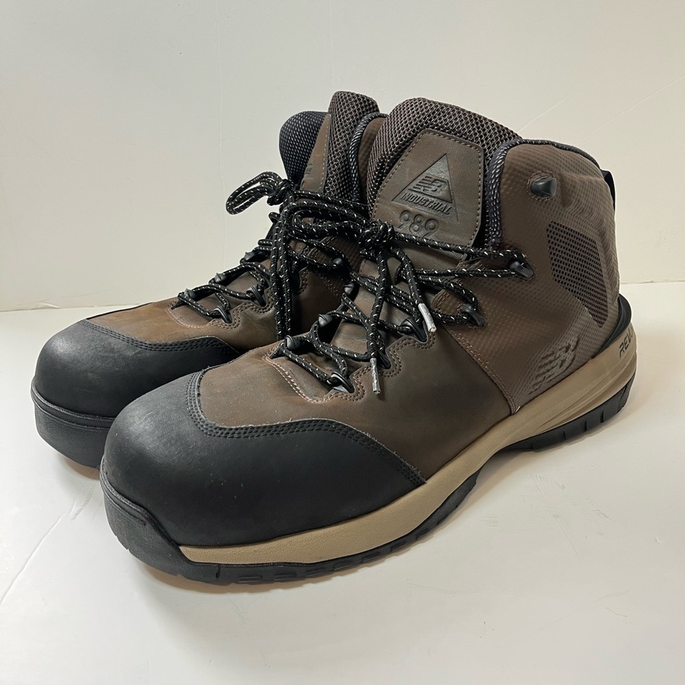 New Balance Mens Brown Composite Toe Work Boots Size 15 EEEE